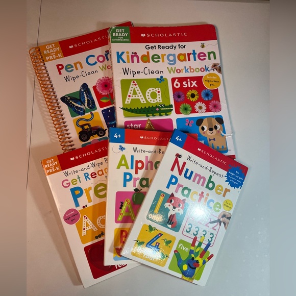 Scholastic Other - Scholastic write and wipe preschool 5 book bundle